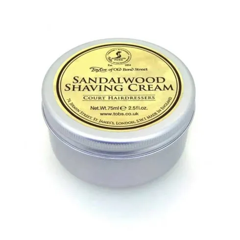 Crème à raser Taylor of bond street Sandalwood en pot format voyage 75ml
